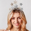 image:imageBeaupretty 3Pcs Glitter Star Headband Stars Hair Bands Head Bopper Children Hair Hoop for Women Girls Party Hair Decor