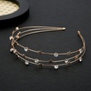 image:imageBeaupretty 3pcs Multilayer Crystal Headband Rhinestone Hair for Women Delicate Bridal Headdress for Weddings Engagements and PartiesAs Shown