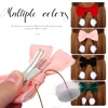 image:imageBeaupretty 4 Pairs Christmas Hair Bows Clips Furry Balls Tassels Velvet Bows Barrettes Hair Accessory for Baby Girls Toddlers Red Green Black Pink