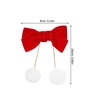 image:imageBeaupretty 4 Pairs Christmas Hair Bows Clips Furry Balls Tassels Velvet Bows Barrettes Hair Accessory for Baby Girls Toddlers Red Green Black Pink