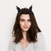 image:imageBeaupretty 4 Pairs Cute Hair Clips Devil Horn Hair Clips Hairpins Angel Wings Cartoon Leather Hairclips Non Slip Clamps Lovely Hair Accessories