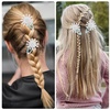 image:imageBeaupretty 4 Pairs Snowflake Hair Clips Glittery Snowflake Barrettes Teen Girls Hair Snap Clips Winter Theme Party Hair Accessories