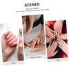 image:imageBeaupretty 4 Pcs Finger Nail Rings Luxury Crystal Rhinestone Fingernails Ring Fashion Crown Knuckle Nail Rings Decoration Tip for Women