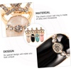 image:imageBeaupretty 4 Pcs Finger Nail Rings Luxury Crystal Rhinestone Fingernails Ring Fashion Crown Knuckle Nail Rings Decoration Tip for Women