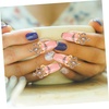 image:imageBeaupretty 4 Pcs Finger Nail Rings Luxury Crystal Rhinestone Fingernails Ring Fashion Crown Knuckle Nail Rings Decoration Tip for Women