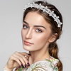 image:imageBeaupretty 4 Pieces Womens Wedding Crystal Bridal and Leaves Tiara Princess Crowns Wedding Headpieces Headdress