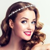 image:imageBeaupretty 4 Pieces Womens Wedding Crystal Bridal and Leaves Tiara Princess Crowns Wedding Headpieces Headdress