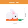 image:imageBeaupretty 4PCS Bunny Carrot Hair Clips Easter Bunny Hair Clips Plush Rabbit Hairpins Girl Hair Clip Rabbit Hair Accessories for Birthday Easter Party