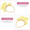 image:imageBeaupretty 4PCS Happy New Year Headband Glitter New Year Eve Party Favors for Holiday for Women Girls GoldenGolden