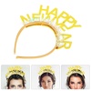 image:imageBeaupretty 4PCS Happy New Year Headband Glitter New Year Eve Party Favors for Holiday for Women Girls GoldenGolden