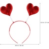 image:imageBeaupretty 4PCS Heart Headbands Red Sequin Headpiece Cupid Head Boppers Headbands Valentines Accessories for Party Props