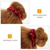 image:imageBeaupretty 4pcs Sequin Hair Scrunchies Christmas Red Scrunchies Sequin Hair Tie Ponytail Holder Elastic Hair Band for Women Girls Holiday Hair Accessories