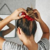 image:imageBeaupretty 4pcs Sequin Hair Scrunchies Christmas Red Scrunchies Sequin Hair Tie Ponytail Holder Elastic Hair Band for Women Girls Holiday Hair Accessories