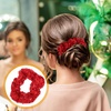 image:imageBeaupretty 4pcs Sequin Hair Scrunchies Christmas Red Scrunchies Sequin Hair Tie Ponytail Holder Elastic Hair Band for Women Girls Holiday Hair Accessories