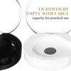 image:imageBeaupretty 4pcs Single Eyeshadow Case Round Magnets Empty Makeup Container for Cosmetics Powder Black White