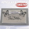 image:imageBeaupretty 50pcs Butterflies DIY Craft Sheer Mesh Wire Glitter Butterfly with Gem for Wedding Home Decor Party PurpleBlack