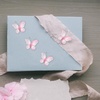 image:imageBeaupretty 50pcs Butterflies DIY Craft Sheer Mesh Wire Glitter Butterfly with Gem for Wedding Home Decor Party PurplePink