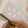 image:imageBeaupretty 50pcs Butterflies DIY Craft Sheer Mesh Wire Glitter Butterfly with Gem for Wedding Home Decor Party PurplePink