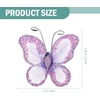 image:imageBeaupretty 50pcs Butterflies DIY Craft Sheer Mesh Wire Glitter Butterfly with Gem for Wedding Home Decor Party PurplePurple