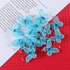 image:imageBeaupretty 50pcs Butterflies DIY Craft Sheer Mesh Wire Glitter Butterfly with Gem for Wedding Home Decor Party PurpleSkyblue