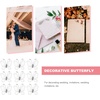 image:imageBeaupretty 50pcs Butterflies DIY Craft Sheer Mesh Wire Glitter Butterfly with Gem for Wedding Home Decor Party PurpleWhite