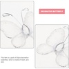 image:imageBeaupretty 50pcs Butterflies DIY Craft Sheer Mesh Wire Glitter Butterfly with Gem for Wedding Home Decor Party PurpleWhite