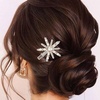 image:imageBeaupretty 5pcs Christmas Hair Clips Pearl Snowflake Hair Barrettes Shiny Bobby Wedding Hair Accessories for Parties