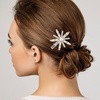 image:imageBeaupretty 5pcs Christmas Hair Clips Pearl Snowflake Hair Barrettes Shiny Bobby Wedding Hair Accessories for Parties