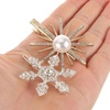image:imageBeaupretty 5pcs Christmas Hair Clips Pearl Snowflake Hair Barrettes Shiny Bobby Wedding Hair Accessories for Parties