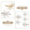 image:imageBeaupretty 5pcs Christmas Hair Clips Pearl Snowflake Hair Barrettes Shiny Bobby Wedding Hair Accessories for Parties