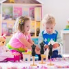 image:imageBeaupretty 5pcs Miniature Doll Clothes Rack Sturdy Plastic Mannequin Bracket for Doll Dress Support Display Stand and Mini House Decoration