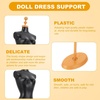 image:imageBeaupretty 5pcs Miniature Doll Clothes Rack Sturdy Plastic Mannequin Bracket for Doll Dress Support Display Stand and Mini House Decoration