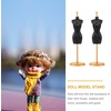 image:imageBeaupretty 5pcs Miniature Doll Clothes Rack Sturdy Plastic Mannequin Bracket for Doll Dress Support Display Stand and Mini House Decoration
