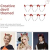 image:imageBeaupretty 6 Pcs Devil Horn Headbands Halloween Party Hairbands for Women and Girls Lightweight Plastic Costume Accessories