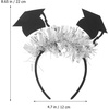 image:imageBeaupretty 6 Pcs Graduation Headband Graduation Party Headband Bachelor Cap Tassel Headpiece Grad Party Favors