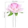 image:imageBeaupretty 6 Pcs Pink Rose Hair Pins for Wedding UShaped Simulated Flower Clips Elegant Bridal Hair Forks for Bridesmaids Prom amp Garden PartyPink