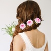 image:imageBeaupretty 6 Pcs Pink Rose Hair Pins for Wedding UShaped Simulated Flower Clips Elegant Bridal Hair Forks for Bridesmaids Prom amp Garden PartyPink