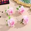 image:imageBeaupretty 6 Pcs Pink Rose Hair Pins for Wedding UShaped Simulated Flower Clips Elegant Bridal Hair Forks for Bridesmaids Prom amp Garden PartyPink