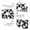 image:imageBeaupretty 6 Pcs Women Elastic Hair Scrunchies with Chessboard Pattern Black White Checkered Hair Ties for Ponytail Wrist Accessory Daily StylingAssorted Colorx2pcs