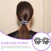 image:imageBeaupretty 6 Pcs Women Elastic Hair Scrunchies with Chessboard Pattern Black White Checkered Hair Ties for Ponytail Wrist Accessory Daily StylingAssorted Colorx3pcs