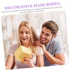 image:imageBeaupretty 6 Pcs Women Elastic Hair Scrunchies with Chessboard Pattern Black White Checkered Hair Ties for Ponytail Wrist Accessory Daily StylingAssorted Colorx2pcs