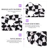 image:imageBeaupretty 6 Pcs Women Elastic Hair Scrunchies with Chessboard Pattern Black White Checkered Hair Ties for Ponytail Wrist Accessory Daily StylingAssorted Colorx3pcs