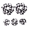image:imageBeaupretty 6 Pcs Women Elastic Hair Scrunchies with Chessboard Pattern Black White Checkered Hair Ties for Ponytail Wrist Accessory Daily StylingAssorted Colorx2pcs