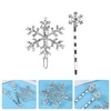image:imageBeaupretty 6 Pieces Christmas Snowflake Hair Pins Rhinestone Snowflake Hair Clips Alloy Bobby Winter Hair Barrettes for Women Girls1 Count Pack of 6