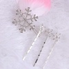 image:imageBeaupretty 6 Pieces Rhinestones Snowflake Hair Clips Winter Snowflake Hairpins Snowflake Bobby Pins Wedding Hair Clips Barrettes Christmas Hair Accessories for Women GirlsSilver
