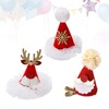 image:imageBeaupretty 6PCS Christmas Hat Hairclips Deer Snowflake Beard Decor Xmas Hat Barrette Holiday Alligator Hair Accessories for Women Girls