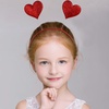 image:imageBeaupretty 6PCS Valentines Day Headband Heart Shaped Red Sequin Love shaped Boppers Hair Hoop Hair Clasp for Women Girls