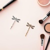 image:imageBeaupretty 6Pcs Dragonfly Hair Clips Vintage Gold and Silver Metal Bobby Pins for Bangs Updos Weddings and Parties