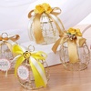 image:imageBeaupretty 6pcs Birdcage Shape Tinplate Candy Box Elegant Wedding Favor Containers for Sweets Treats and Decorative Hollow Chocolate Cases Golden FinishGolden