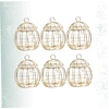 image:imageBeaupretty 6pcs Birdcage Shape Tinplate Candy Box Elegant Wedding Favor Containers for Sweets Treats and Decorative Hollow Chocolate Cases Golden FinishGolden